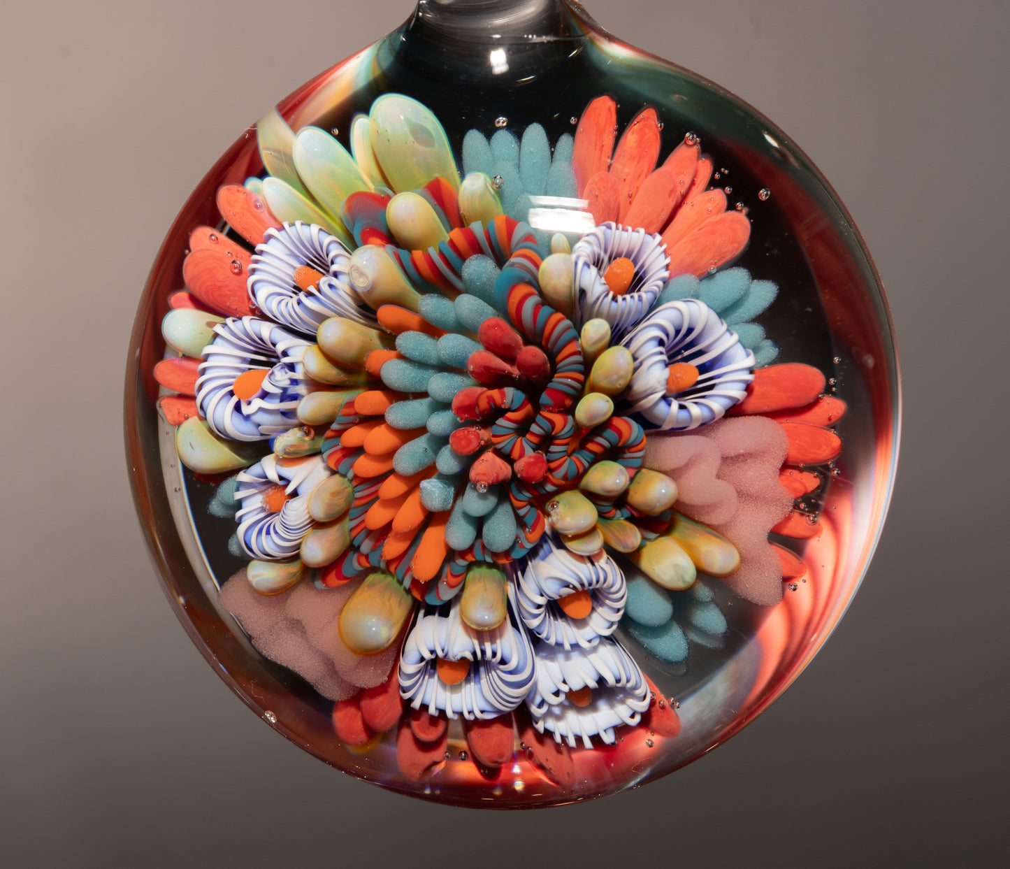 Nautical Coral Reef Glass Pendant | Coastal Necklace Jewelry | Ocean Lover Gift