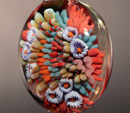 Nautical Coral Reef Glass Pendant | Coastal Necklace Jewelry | Ocean Lover Gift