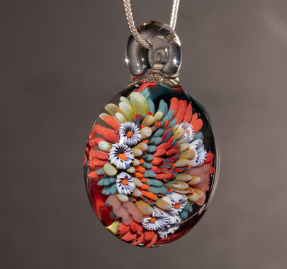 Nautical Coral Reef Glass Pendant | Coastal Necklace Jewelry | Ocean Lover Gift