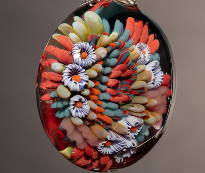 Nautical Coral Reef Glass Pendant | Coastal Necklace Jewelry | Ocean Lover Gift