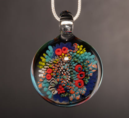 Ocean Vibes Glass Coral Pendant | Beach Necklace Jewelry | Sea Life Inspired