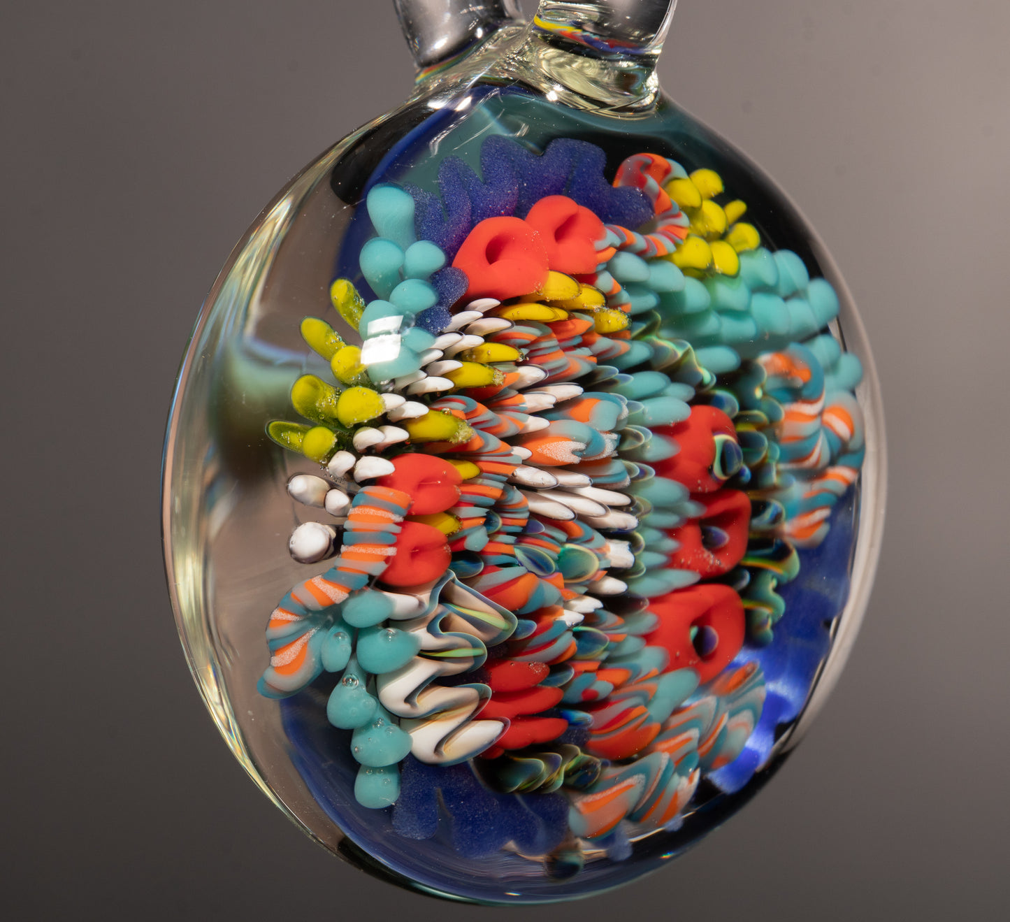 Ocean Vibes Glass Coral Pendant | Beach Necklace Jewelry | Sea Life Inspired