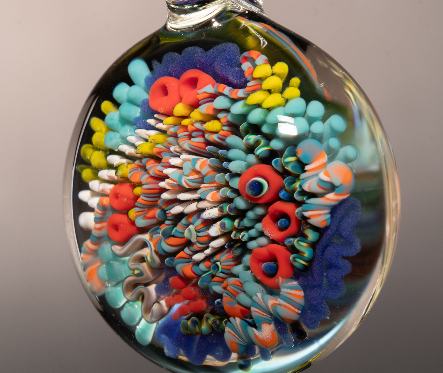 Ocean Vibes Glass Coral Pendant | Beach Necklace Jewelry | Sea Life Inspired