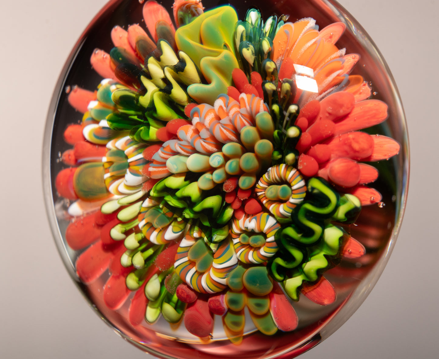 Sea Life Coral Reef Glass Necklace | Ocean Pendant Jewelry | Underwater Theme