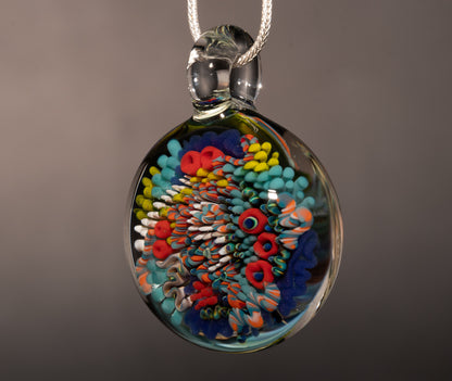 Ocean Vibes Glass Coral Pendant | Beach Necklace Jewelry | Sea Life Inspired