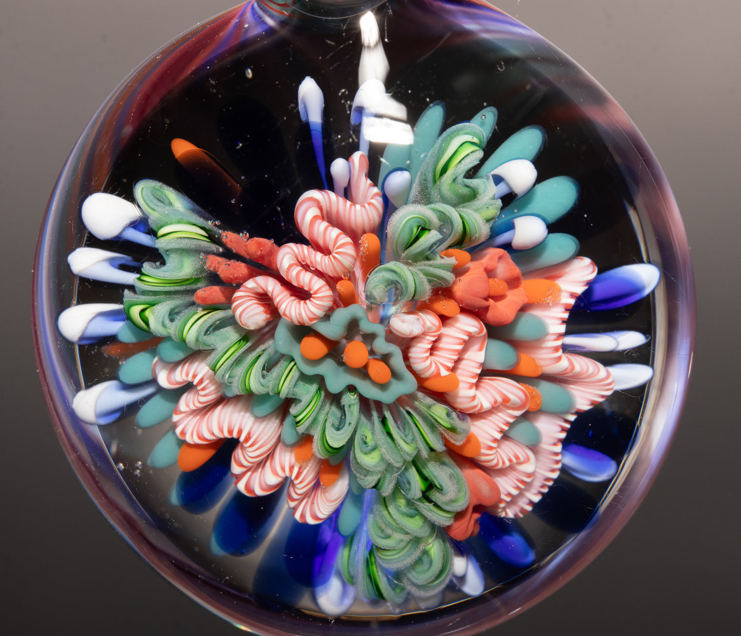 Coastal Coral Reef Glass Necklace | Ocean Inspired Pendant | Beachy Jewelry Style