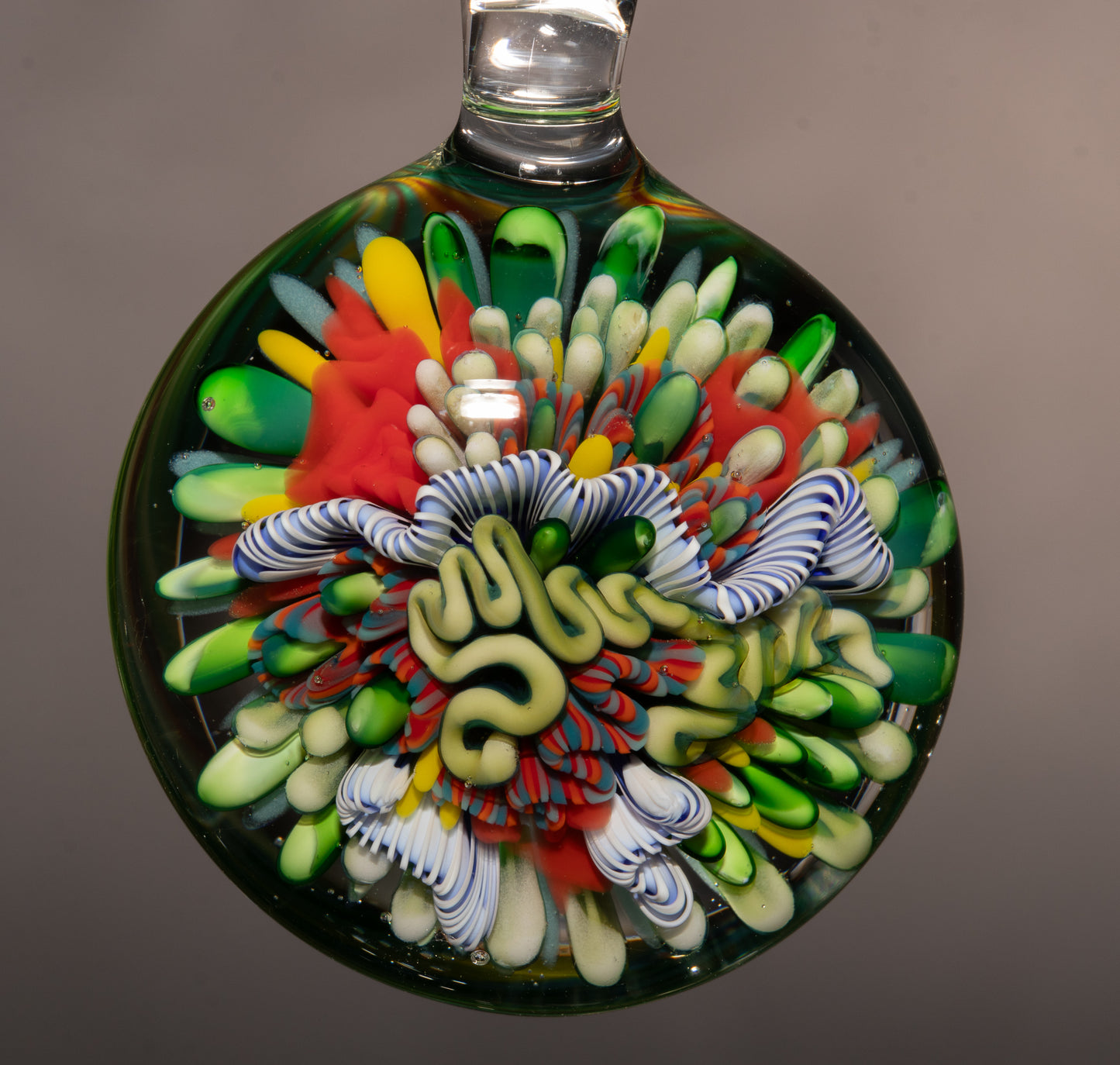 Beach Inspired Coral Reef Glass Pendant | Coastal Jewelry Necklace | Ocean Vibes