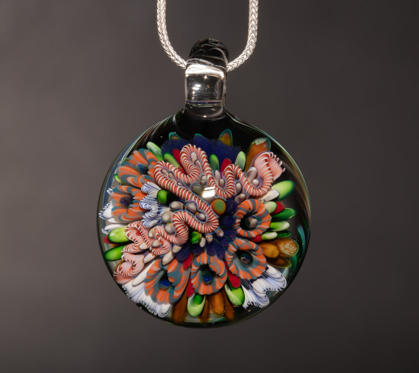 Ocean Inspired Glass Pendant | Unique Gift for Her | Handmade Sea Life Necklace