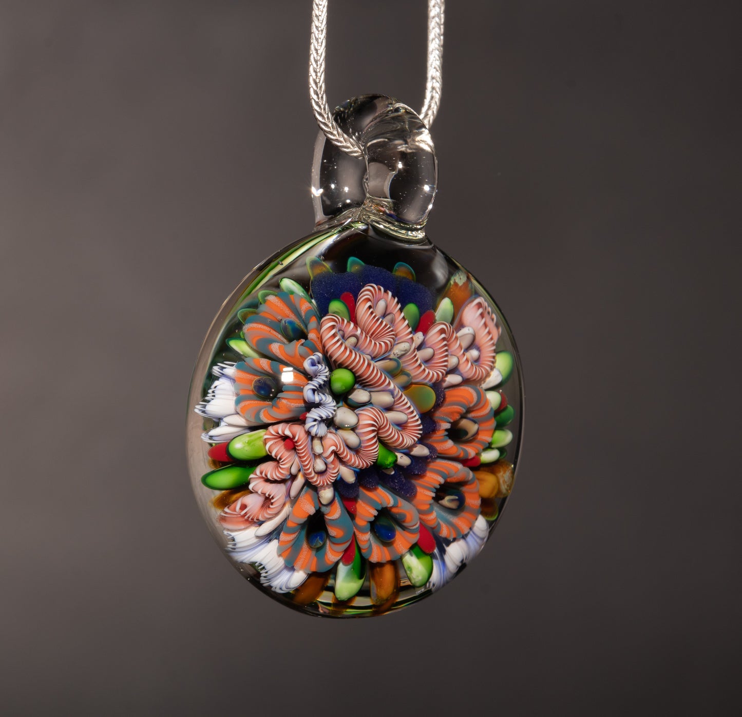 Ocean Inspired Glass Pendant | Unique Gift for Her | Handmade Sea Life Necklace