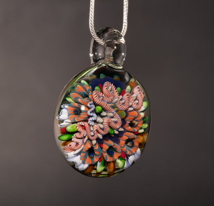 Ocean Inspired Glass Pendant | Unique Gift for Her | Handmade Sea Life Necklace
