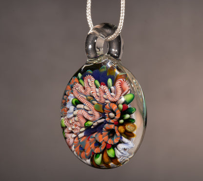 Ocean Inspired Glass Pendant | Unique Gift for Her | Handmade Sea Life Necklace