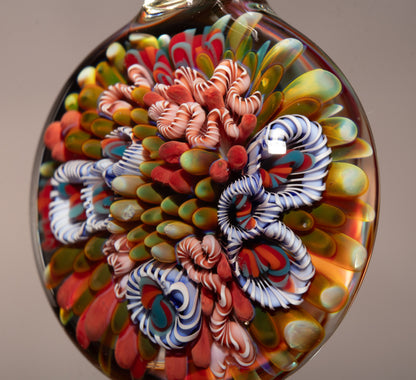 Coral Reef Necklace Glass Pendant | Gift for Girlfriend | Beach Jewelry Present