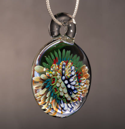 Coral Reef Glass Pendant Necklace | Gift for Her | Ocean Jewelry Birthday Gift