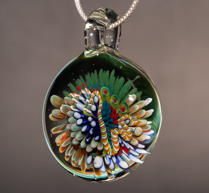 Coral Reef Glass Pendant Necklace | Gift for Her | Ocean Jewelry Birthday Gift