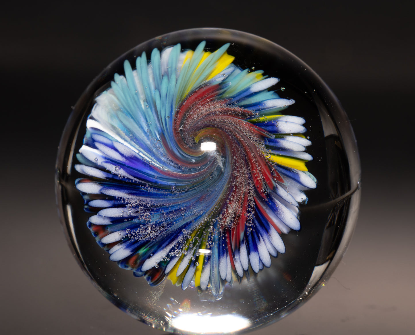 Coral Reef Glass Marble | Ocean Inspired Borosilicate Art | Handmade Collectible Display Marble | Beach Lover Gift