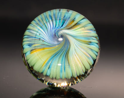 Coral Reef Display Marble | Handmade Borosilicate Ocean Sphere | Coastal Collector Art | Beach Inspired Gift