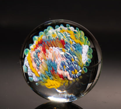 Ocean Reef Glass Marble | Handmade Borosilicate Collectible | Coastal Decor Art Piece | Diving Enthusiast Gift