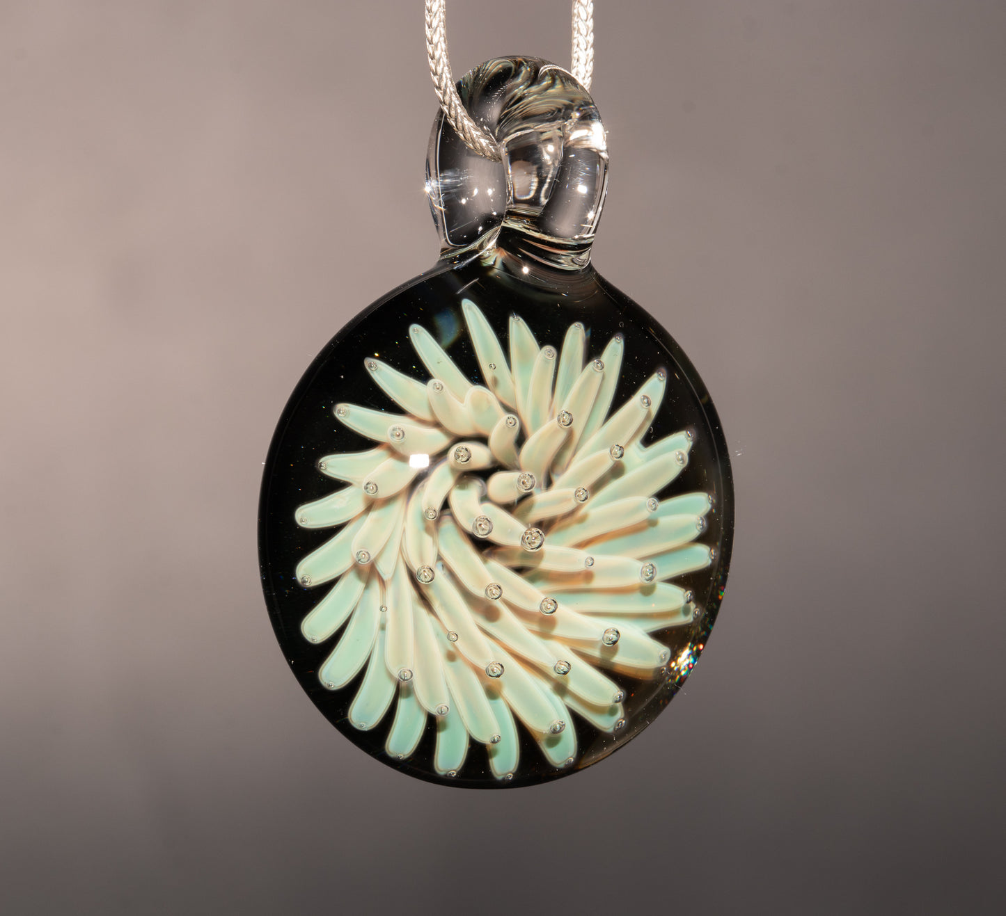 Stardust Implosion Necklace | Handmade Galaxy Glass Pendant | Borosilicate Cosmic Jewelry | Artisan Space Gift