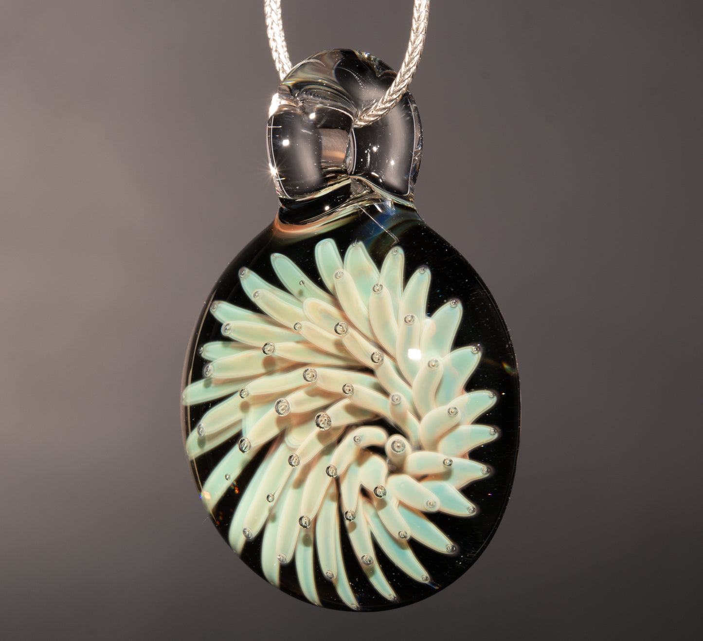 Stardust Implosion Necklace | Handmade Galaxy Glass Pendant | Borosilicate Cosmic Jewelry | Artisan Space Gift