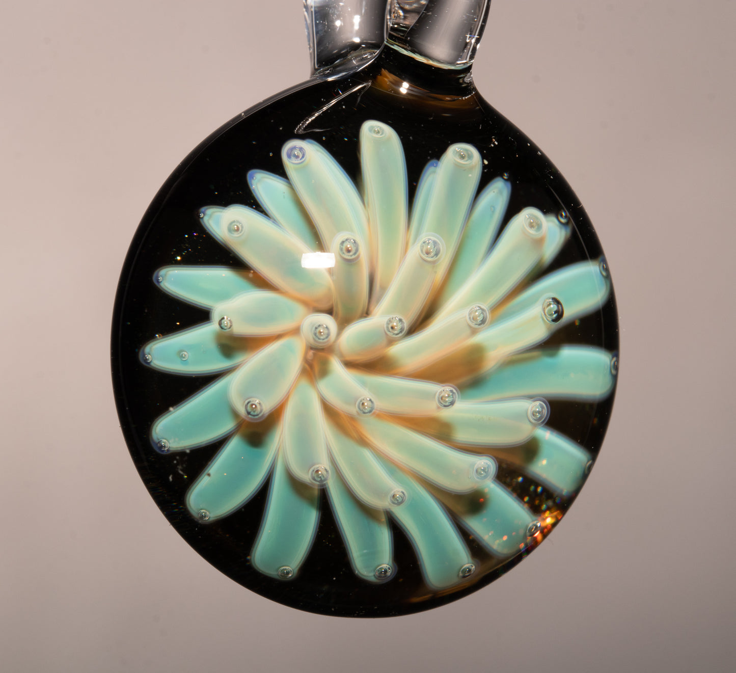 Celestial Glass Pendant | Dot Implosion Galaxy Design | Handmade Borosilicate Necklace | Space Art Jewelry