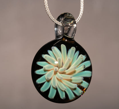 Celestial Glass Pendant | Dot Implosion Galaxy Design | Handmade Borosilicate Necklace | Space Art Jewelry
