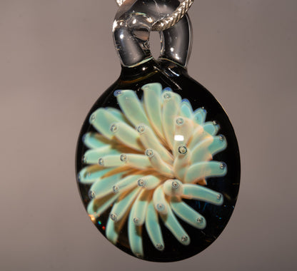 Celestial Glass Pendant | Dot Implosion Galaxy Design | Handmade Borosilicate Necklace | Space Art Jewelry