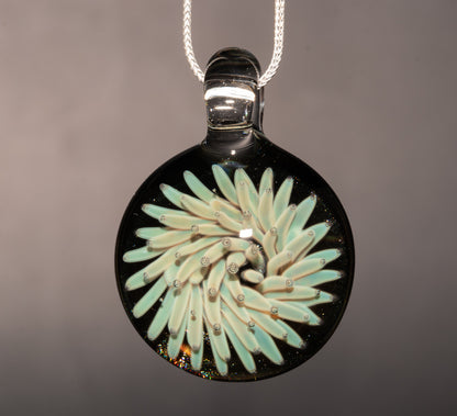 Stardust Implosion Necklace | Handmade Galaxy Glass Pendant | Borosilicate Cosmic Jewelry | Artisan Space Gift