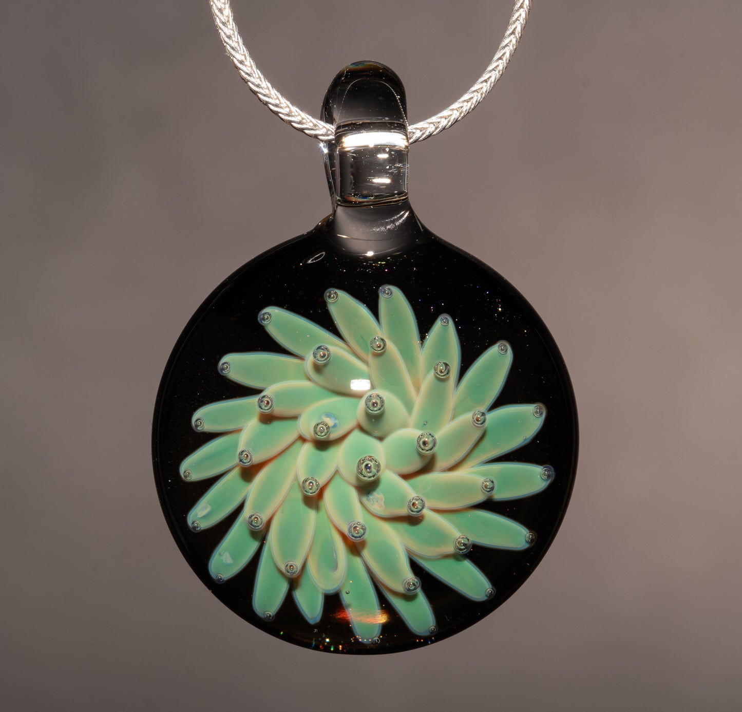 Deep Space Glass Pendant | Nebula Implosion Necklace | Handmade Borosilicate Jewelry | Celestial Wearable Art