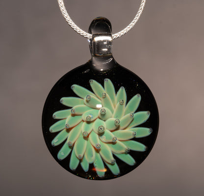 Deep Space Glass Pendant | Nebula Implosion Necklace | Handmade Borosilicate Jewelry | Celestial Wearable Art
