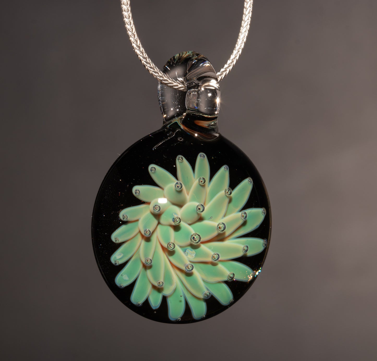 Deep Space Glass Pendant | Nebula Implosion Necklace | Handmade Borosilicate Jewelry | Celestial Wearable Art