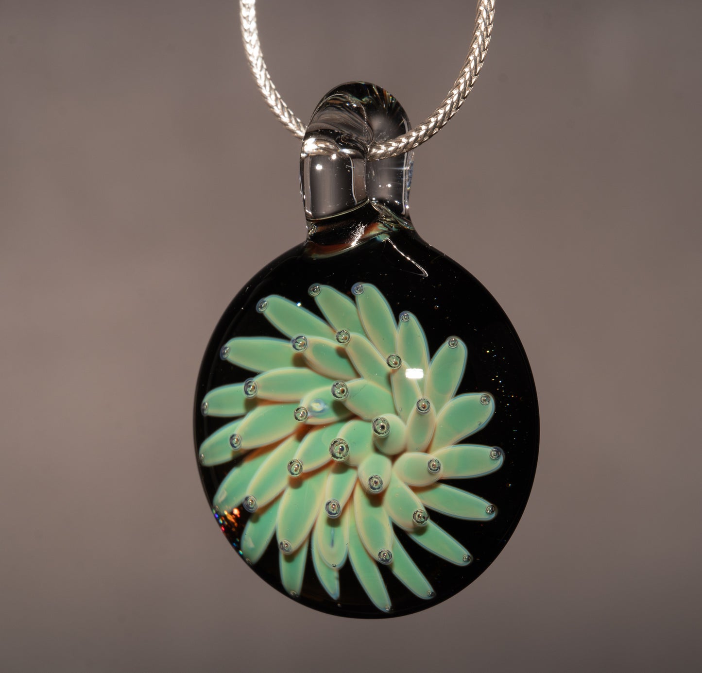 Deep Space Glass Pendant | Nebula Implosion Necklace | Handmade Borosilicate Jewelry | Celestial Wearable Art
