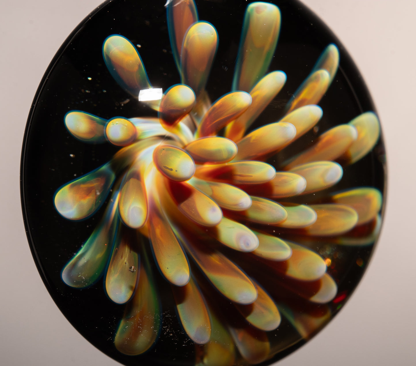 Fantasy Flower Glass Pendant | Implosion Lampwork Necklace | Handmade Borosilicate Jewelry | Colorful Glass Art Gift