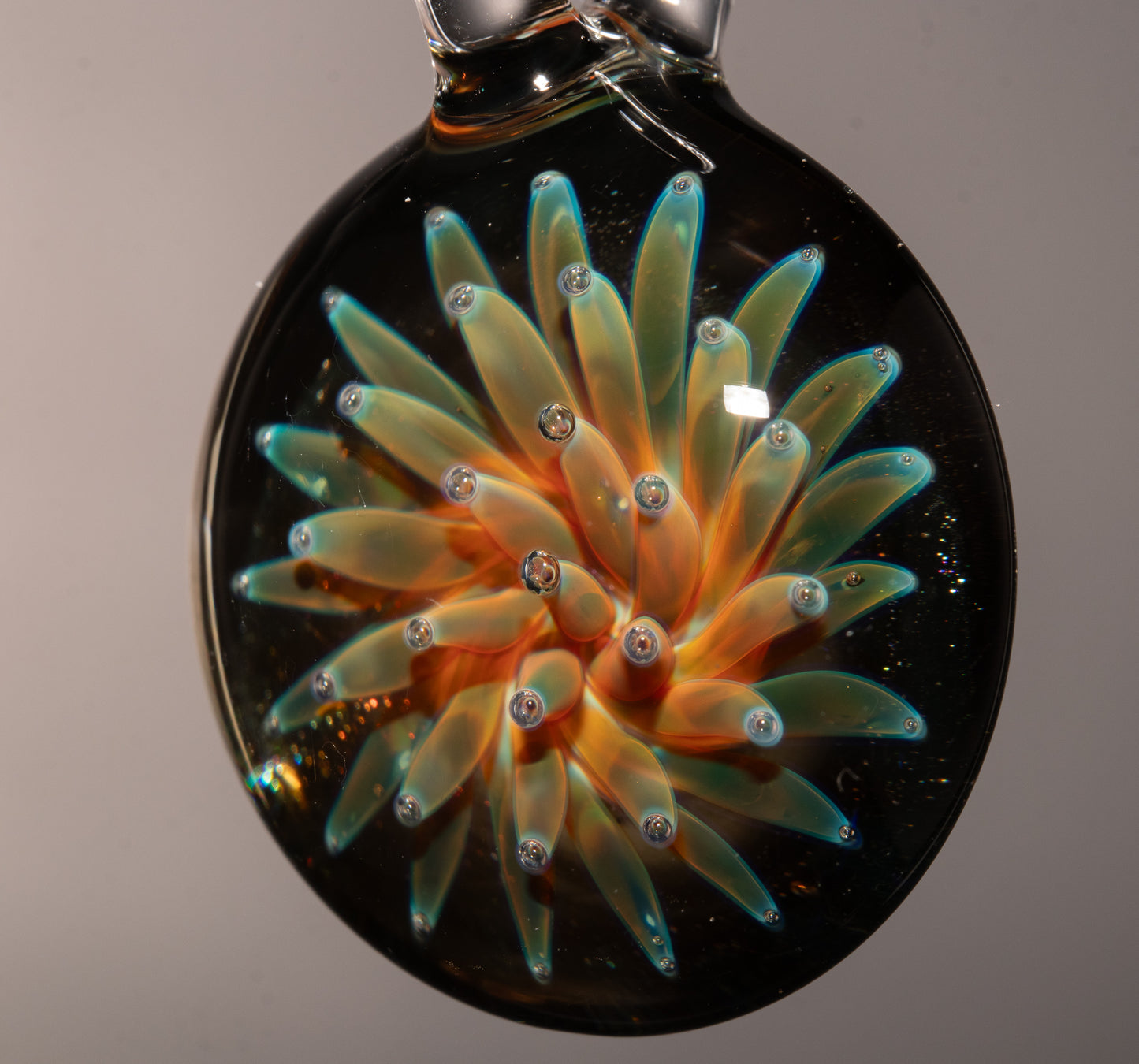 Starfield Glass Pendant | Dot Implosion Borosilicate Necklace | Handmade Galaxy Jewelry | Universe Inspired Art
