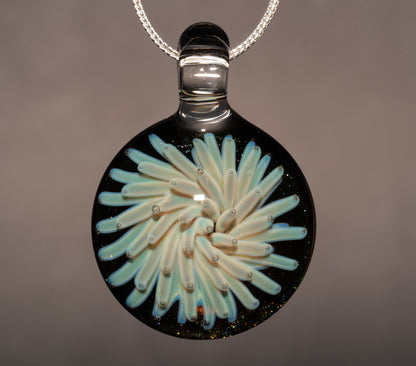 Cosmic Implosion Glass Pendant | Galaxy Inspired Borosilicate Jewelry | Handmade Space Necklace | Celestial Art Gift