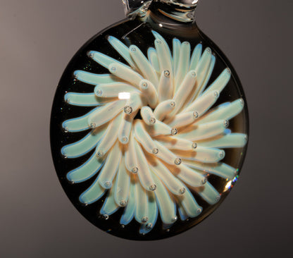 Cosmic Implosion Glass Pendant | Galaxy Inspired Borosilicate Jewelry | Handmade Space Necklace | Celestial Art Gift