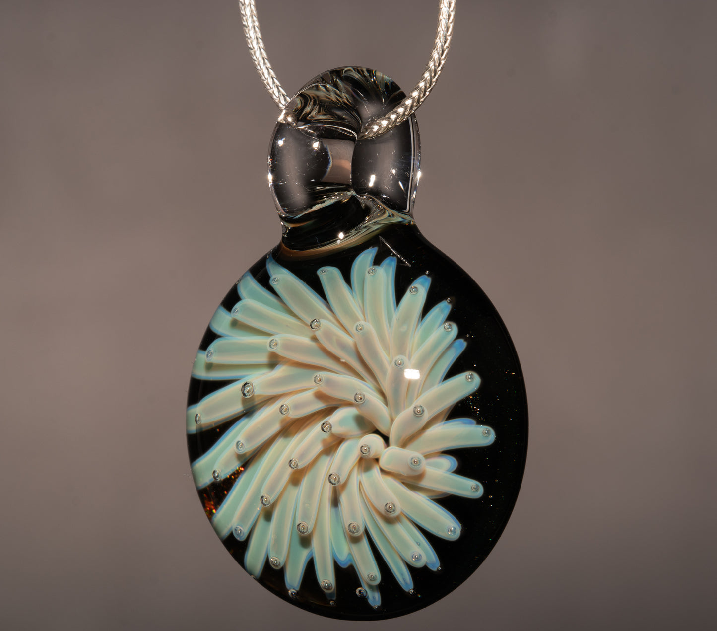 Cosmic Implosion Glass Pendant | Galaxy Inspired Borosilicate Jewelry | Handmade Space Necklace | Celestial Art Gift