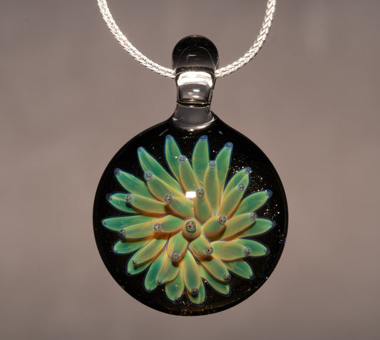Nebula Dot Implosion Pendant | Borosilicate Galaxy Necklace | Handmade Cosmic Glass Jewelry | Artisan Space Art