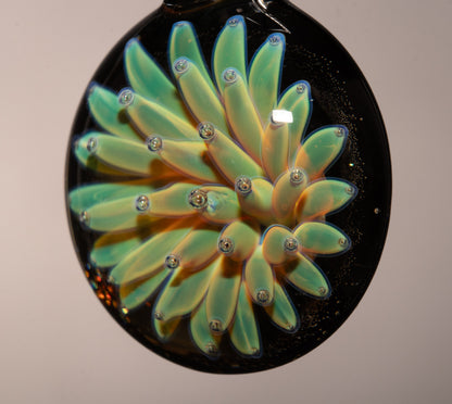 Nebula Dot Implosion Pendant | Borosilicate Galaxy Necklace | Handmade Cosmic Glass Jewelry | Artisan Space Art