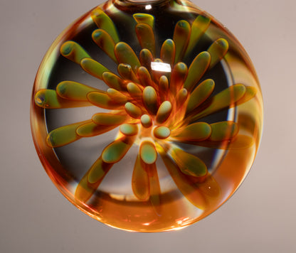 Glass Implosion Flower Pendant | Handmade Borosilicate Jewelry | Floral Art Glass Necklace | Artisan Lampwork Gift