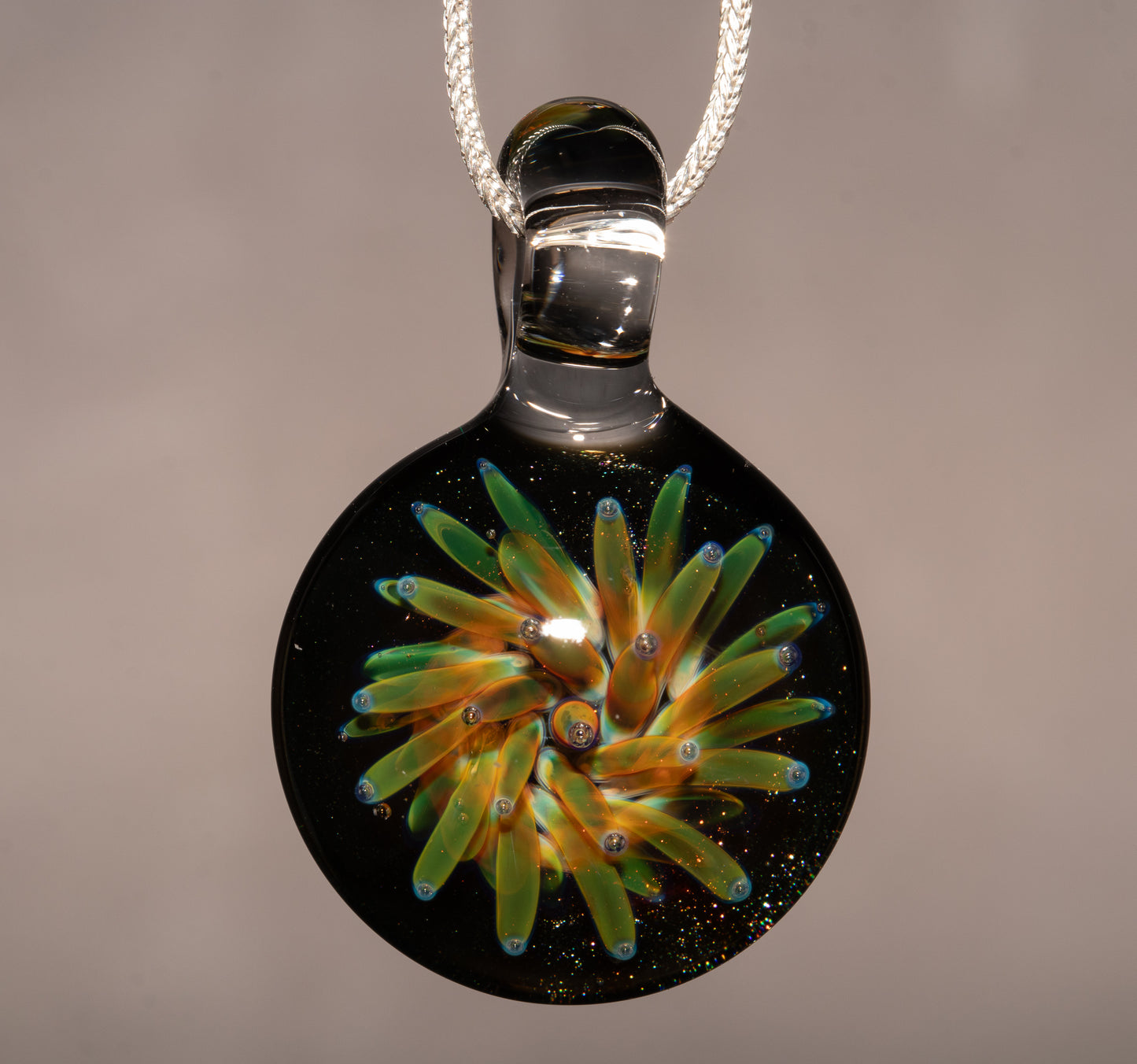 Galaxy Implosion Glass Pendant | Handmade Borosilicate Nebula Necklace | Cosmic Art Glass Jewelry | Space Inspired Gift