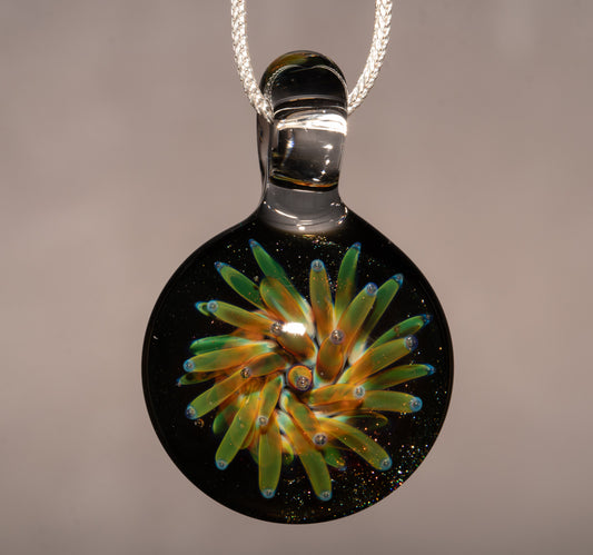 Galaxy Implosion Glass Pendant | Handmade Borosilicate Nebula Necklace | Cosmic Art Glass Jewelry | Space Inspired Gift