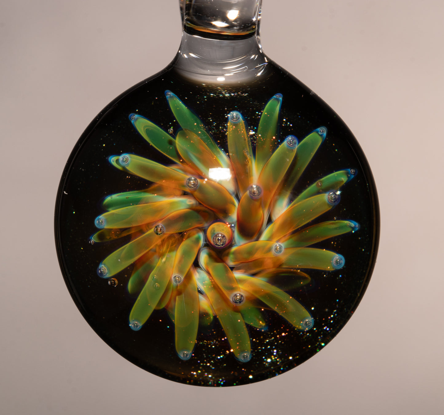 Galaxy Implosion Glass Pendant | Handmade Borosilicate Nebula Necklace | Cosmic Art Glass Jewelry | Space Inspired Gift