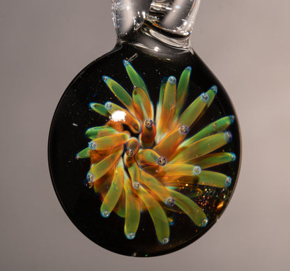 Galaxy Implosion Glass Pendant | Handmade Borosilicate Nebula Necklace | Cosmic Art Glass Jewelry | Space Inspired Gift