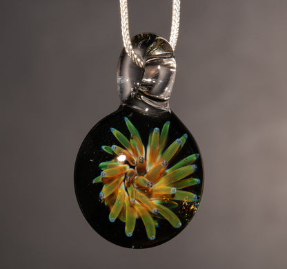 Galaxy Implosion Glass Pendant | Handmade Borosilicate Nebula Necklace | Cosmic Art Glass Jewelry | Space Inspired Gift