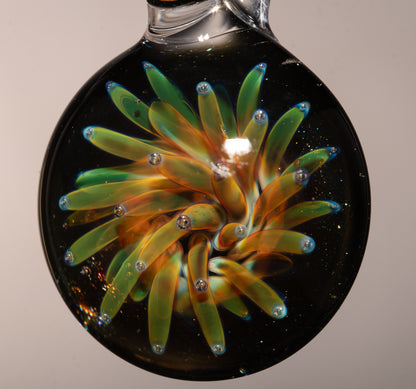 Galaxy Implosion Glass Pendant | Handmade Borosilicate Nebula Necklace | Cosmic Art Glass Jewelry | Space Inspired Gift