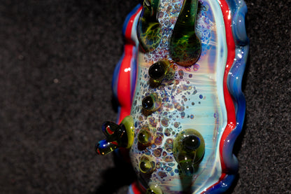 Handblown Nudibranch Glass Pendant | Ocean Inspired Sea Slug Necklace | Tide Pool Jewelry Art for Beach Lovers
