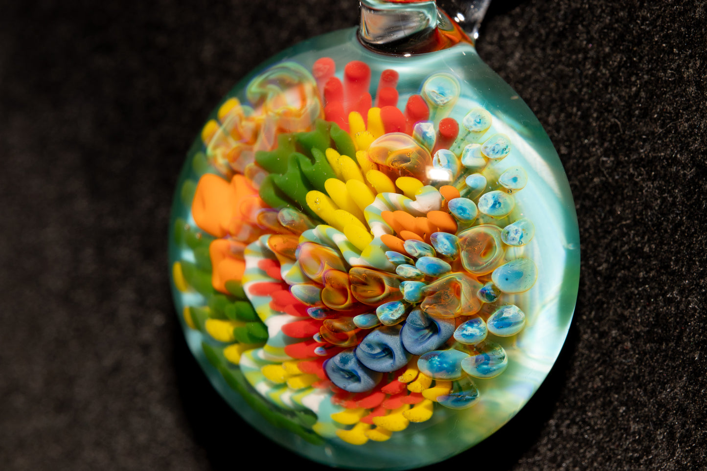 Coral Reef Glass Pendant Necklace | Handblown Borosilicate Ocean Jewelry | Beach & Sea Inspired Gift