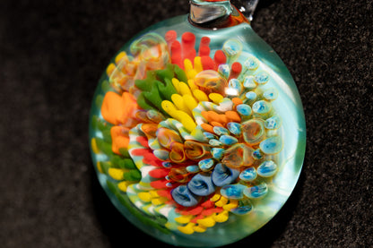 Coral Reef Glass Pendant Necklace | Handblown Borosilicate Ocean Jewelry | Beach & Sea Inspired Gift