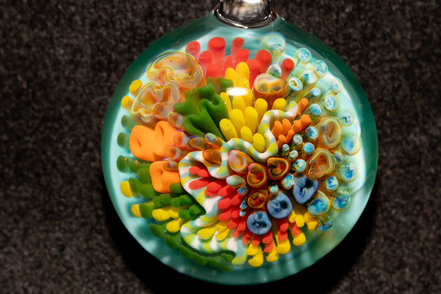 Coral Reef Glass Pendant Necklace | Handblown Borosilicate Ocean Jewelry | Beach & Sea Inspired Gift