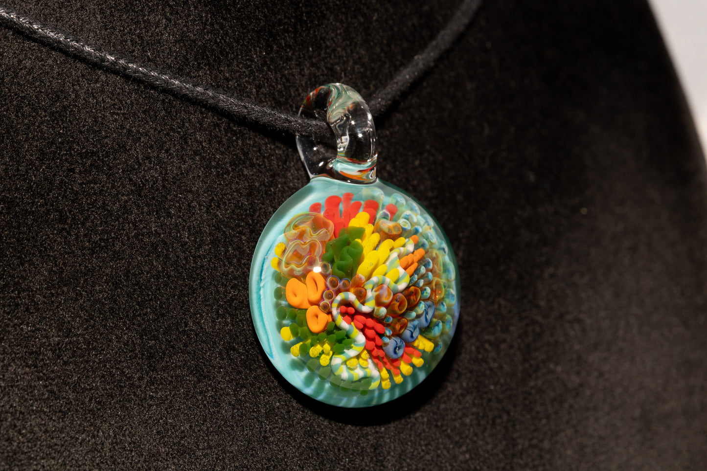 Coral Reef Glass Pendant Necklace | Handblown Borosilicate Ocean Jewelry | Beach & Sea Inspired Gift